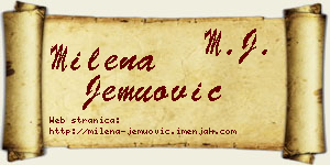 Milena Jemuović vizit kartica